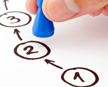 someone moving a token onto the number two.