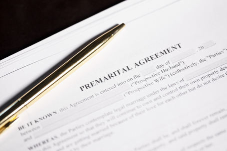 Premarital agreement document